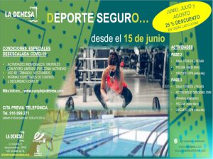 Lee más sobre el artículo COMPLEJO DEPORTIVO “LA DEHESA” RE-ABRE SUS PUERTAS EL 15 DE JUNIO DE 2020