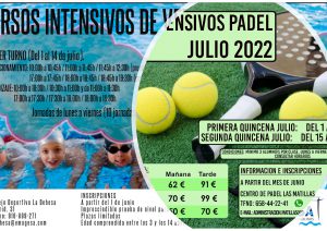 Lee más sobre el artículo INTENSIVOS DE VERANO: ¿NATACIÓN ó PADEL?